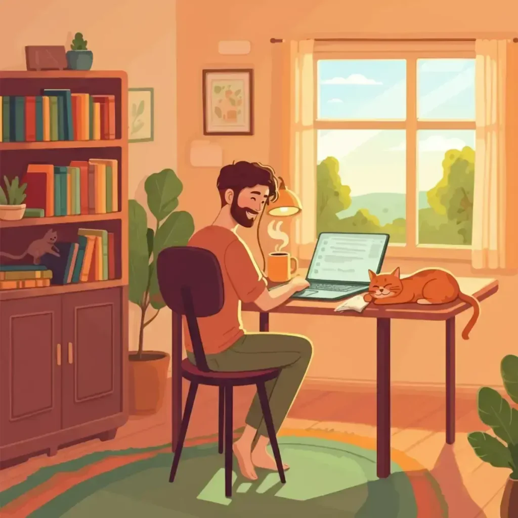 Side hustles from home – Freelancer earning money remotely