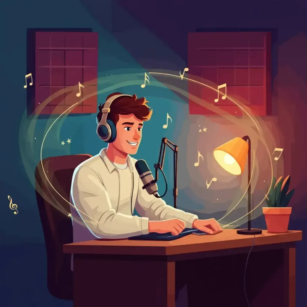 Podcasting side hustle from home