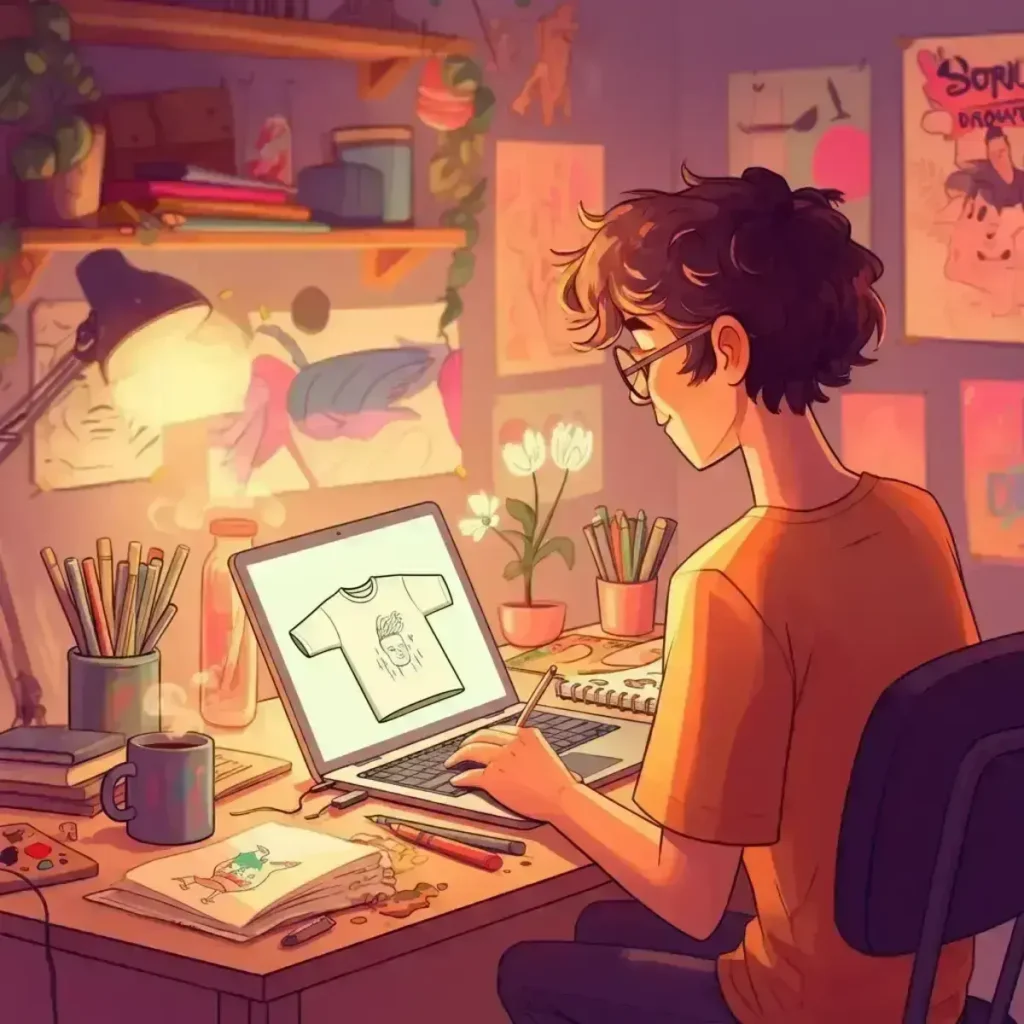 Print-on-demand side hustle from home